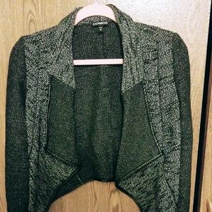 Express Marle Black Grey XS Motor Blazer